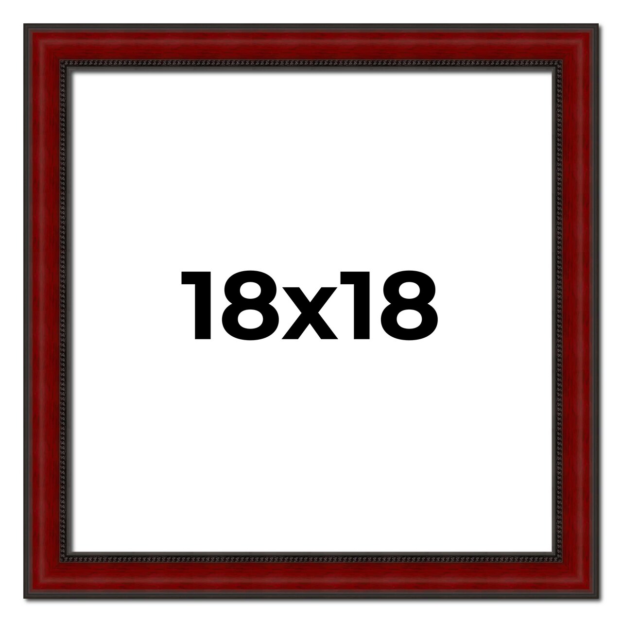 Square Weathered Red Picture Frame - UV Acrylic, Foam Board Backing, Hanging Hardware